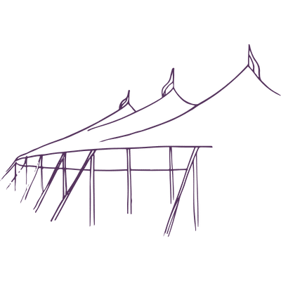 Line drawing illustration — Western Marquees website redesign by SD Virtual Solutions