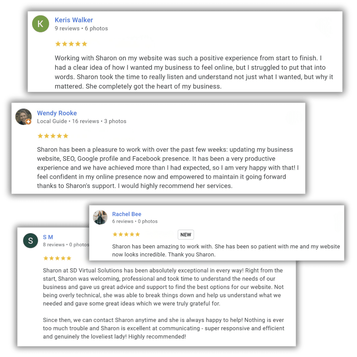 reviews Selection of reviews on Purple Roots and how they would recommend Sharon